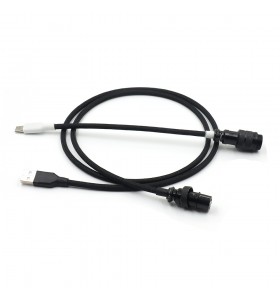  5PIN male GX16 Aviation plug to Type-c  and usb to 5pin gx16  female wire cable set black 